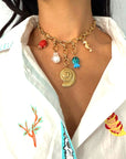 Gold Charm Necklace 25HYN11