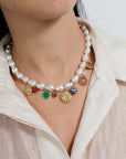 Pearl Charm Necklace 26HYN3