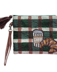 Beaded Purse Coffee Croissant AC5153