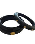 Natural Wood Bangle Set Gold BA012GOLD