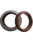 Natural Wood Bangle Set Silver BA020SILVER
