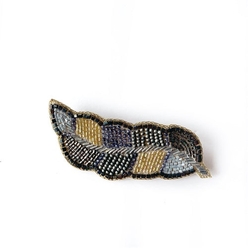Leaf Beaded Broach