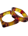 Resin Bangle Set Amber BR25