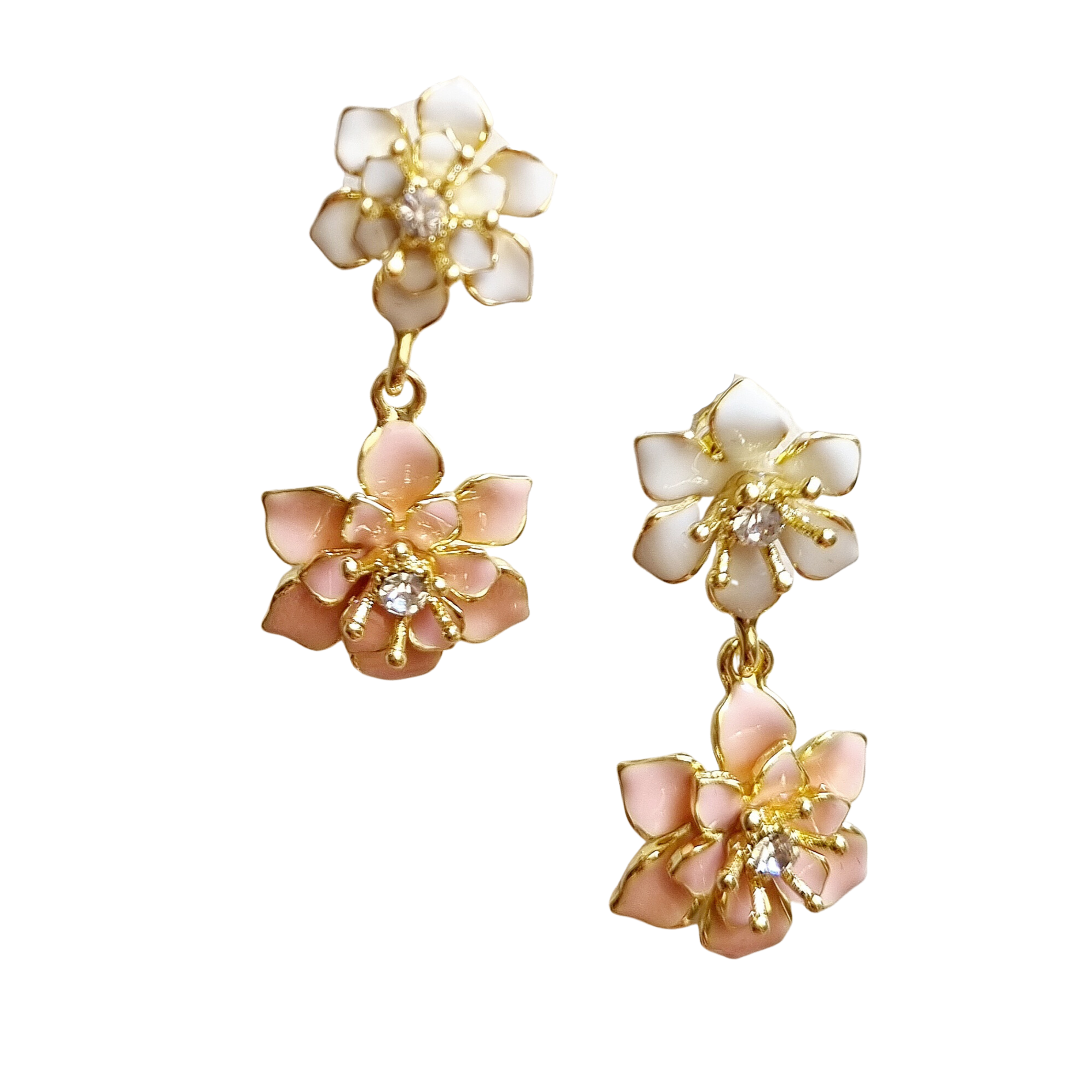 Georgeanne Zircon Flower Earring Pink
