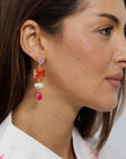 Statement Gem Earring Pink EA20520PI