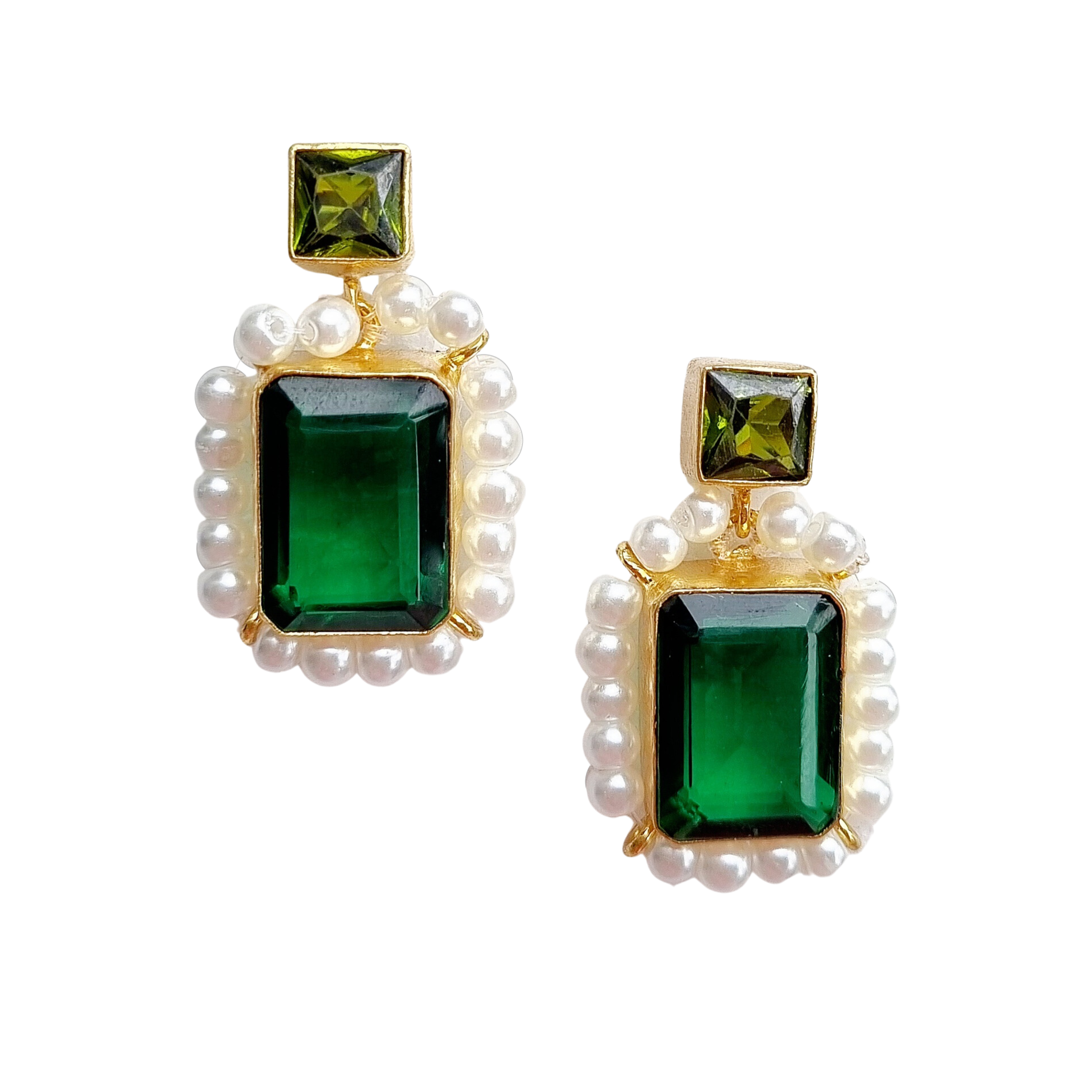 Green 2025 stone studs