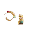 Natural Stone Gemstone Hoop Earring EAR07