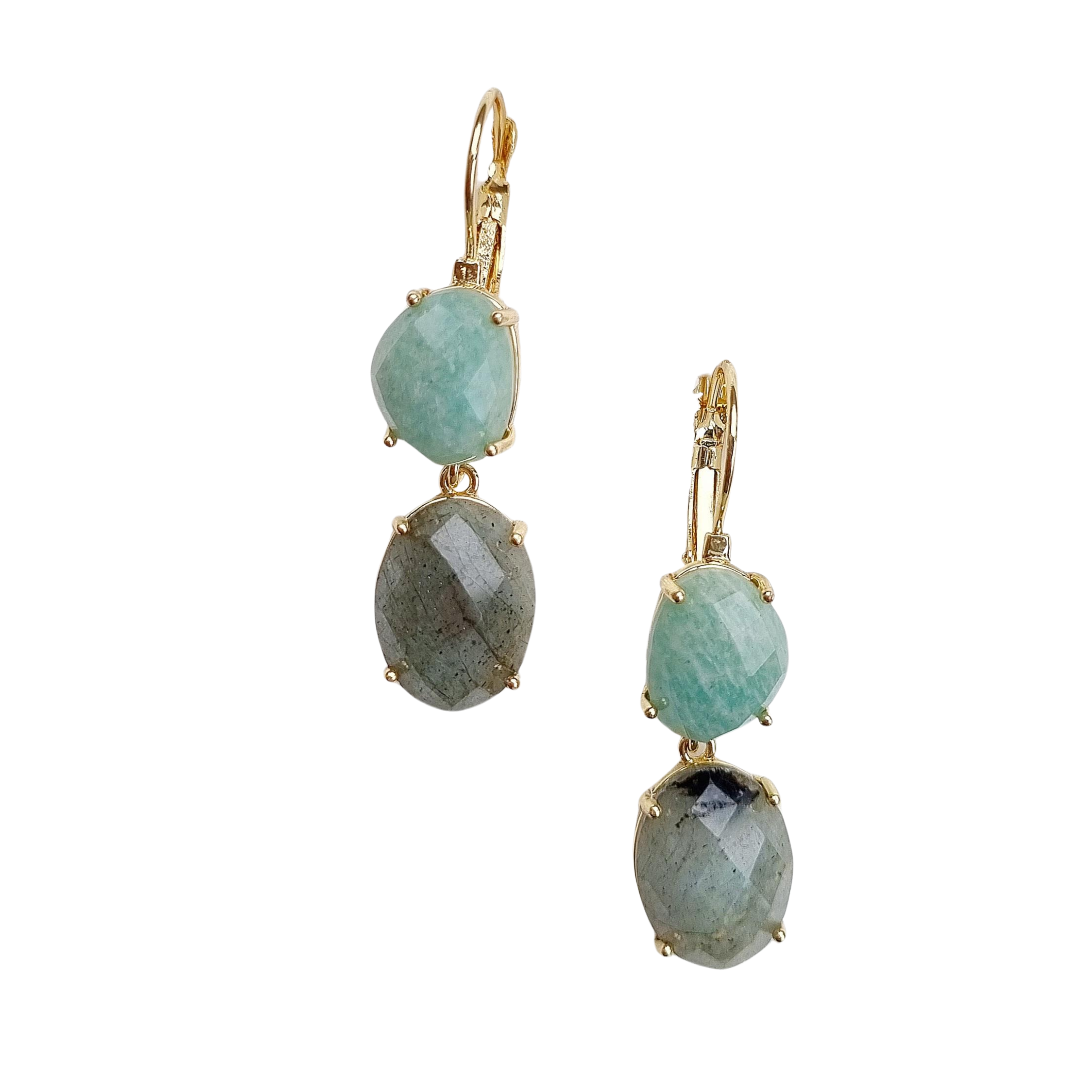 Natural stone drop earrings discount
