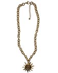 Gold Plated Sun Necklace EV10