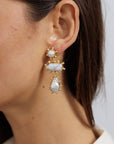 Natural Freshwater Pearl Statement EarringFJEA41675