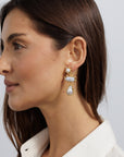 Natural Freshwater Pearl Statement EarringFJEA41675