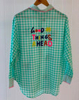 Pure Cotton Shirt Green Medium Large KS19002BML