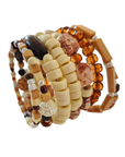 Beaded Bracelet Set Natural LDB37184NAT