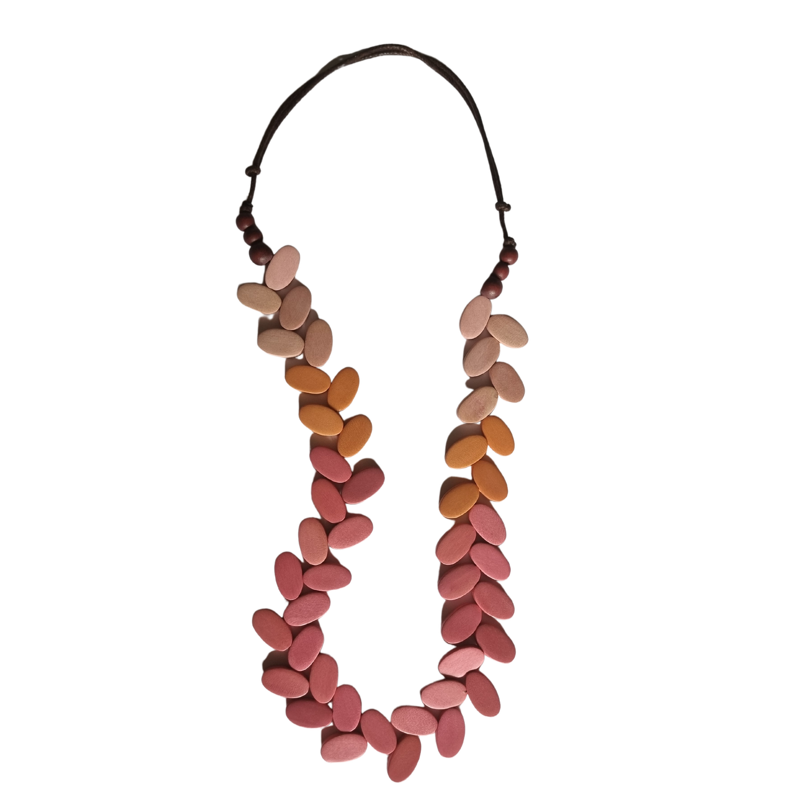 Alani Wooden Necklace Pink