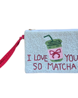 Beaded Pouch Matcha SKBG3032