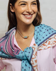 Pure Cotton Scarf 18827aqua