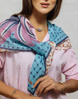 Pure Cotton Scarf 18827aqua