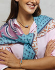 Pure Cotton Scarf 18827aqua