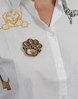 Beaded Brooch Dog Mom B3955