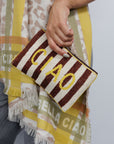 Beaded Pouch PRS2295ABROWN