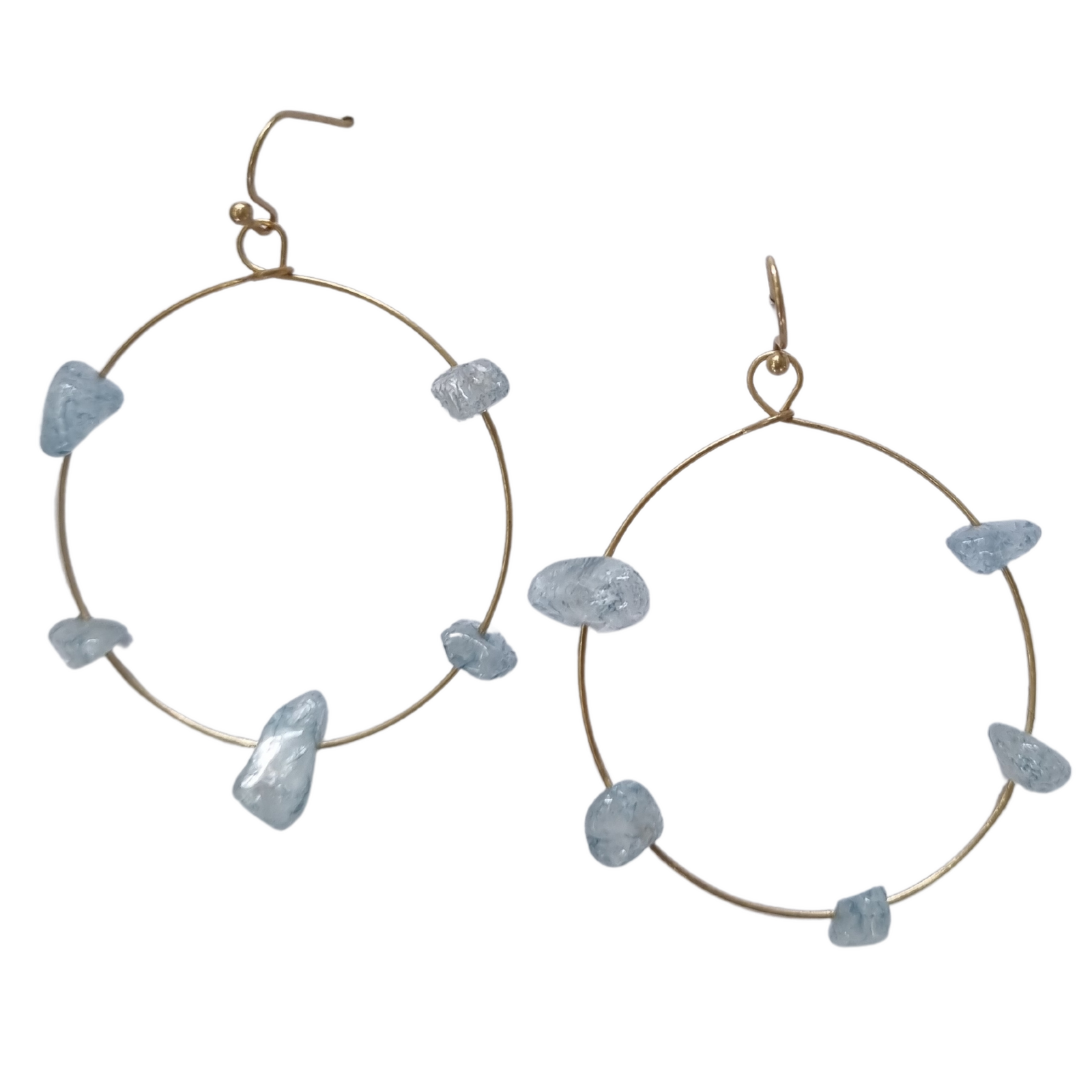 Nema Stone Hoop Earring Blue