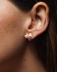Bee Gem Stud Earring Pink 219682p
