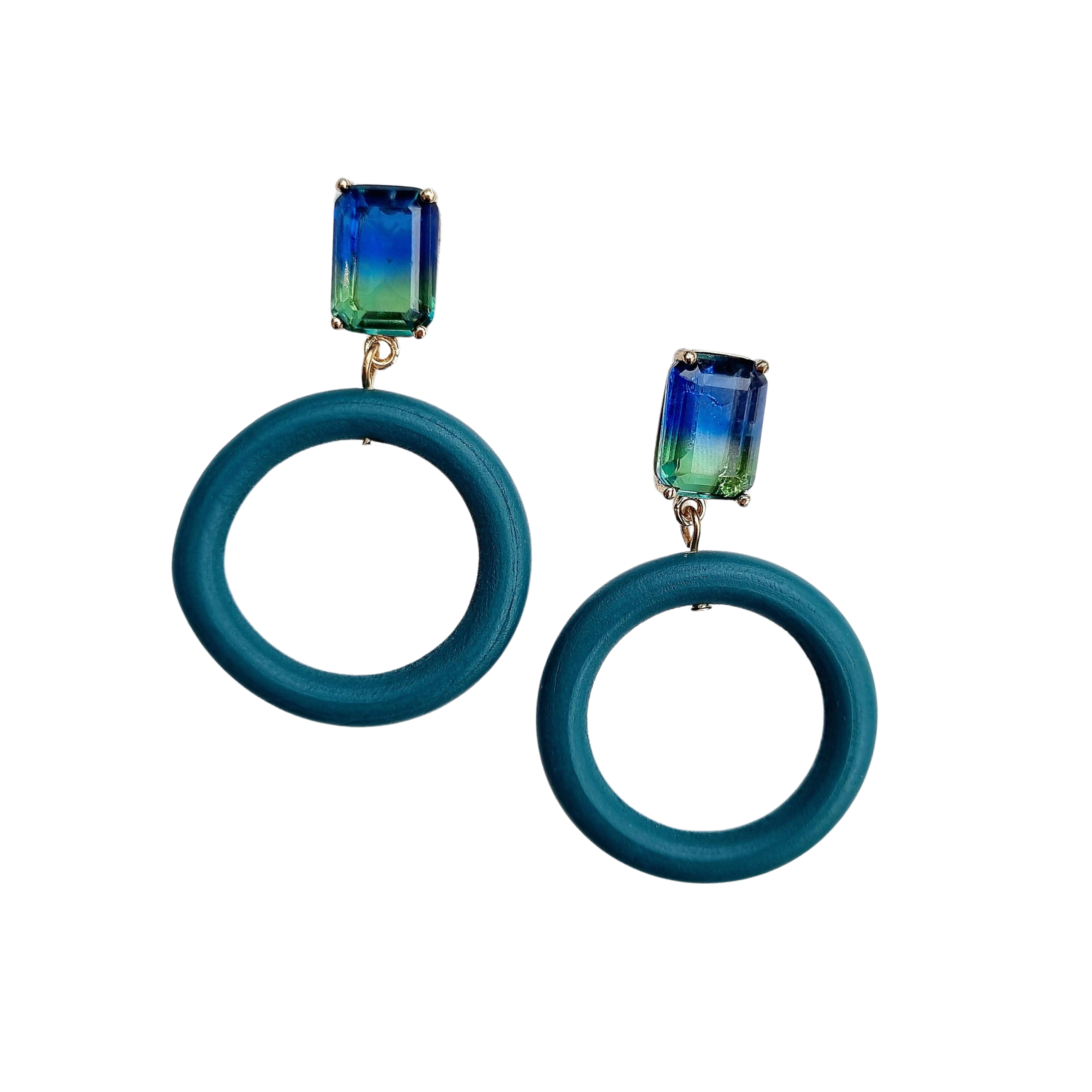 Imogen Gem Earring Green