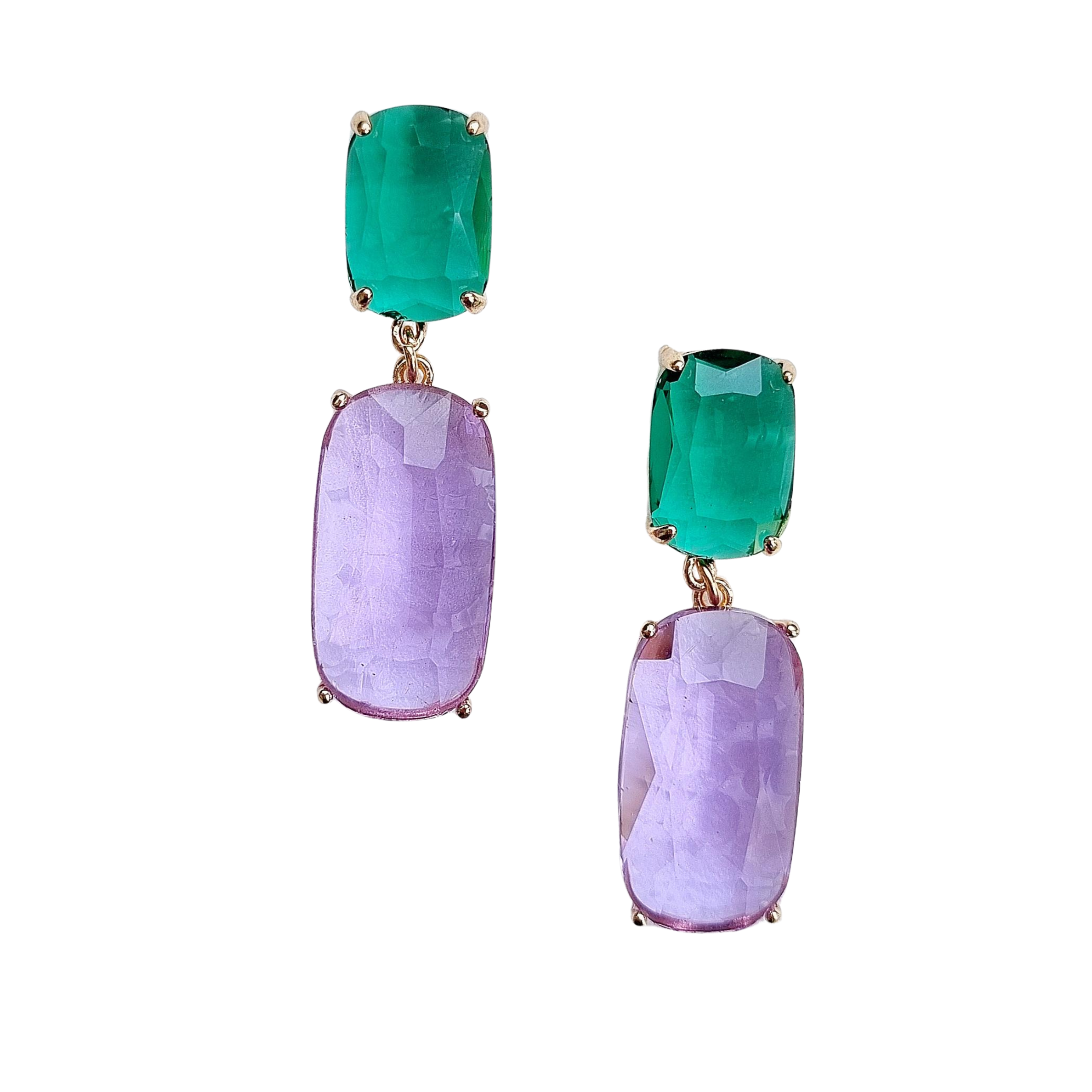 Jada Gem Earring Green Purple