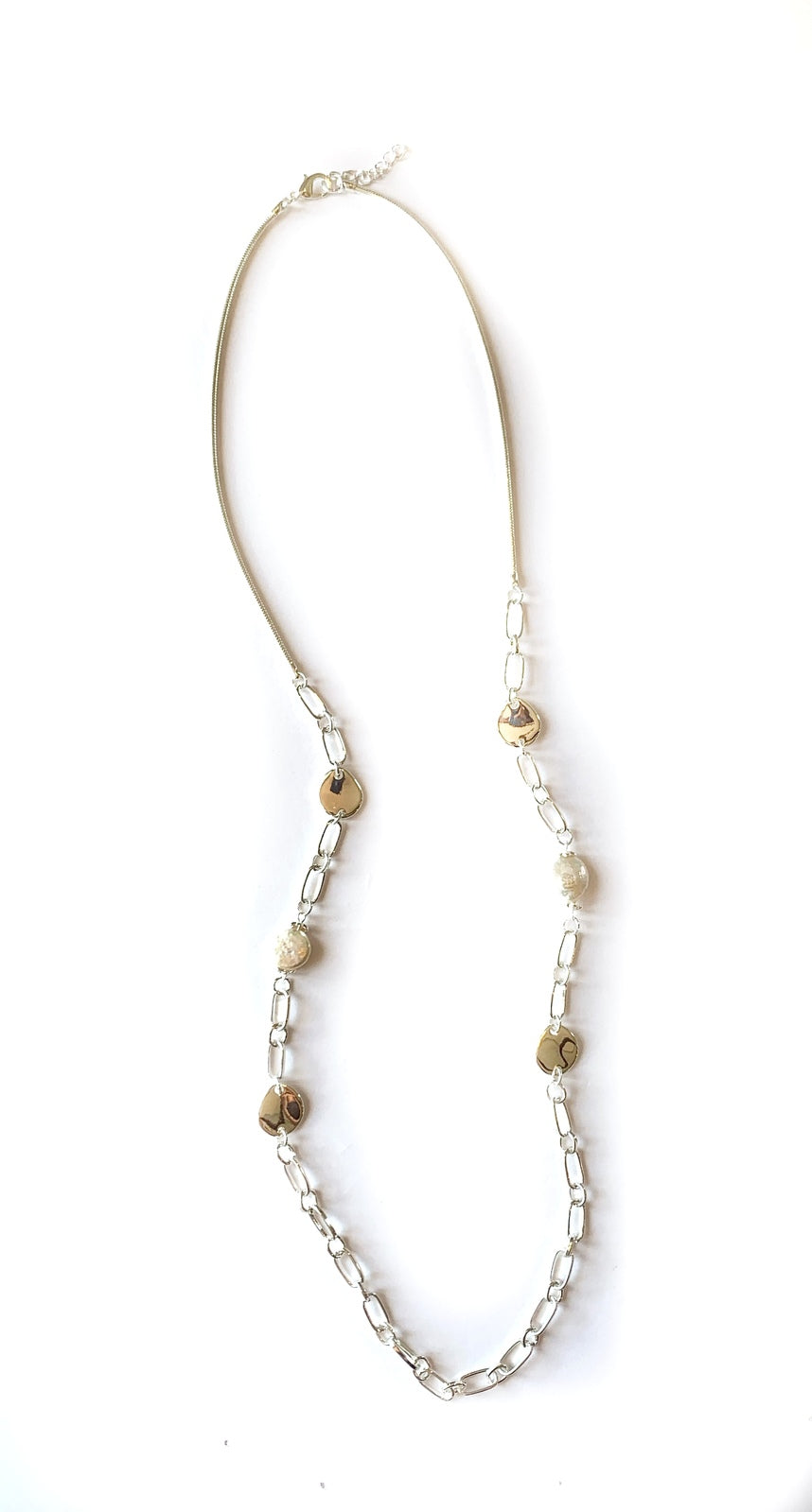 Melissa Long Pearl Necklace Gold