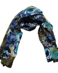 Clearance 2023 Pure Wool Winter Scarf Blue AI3475