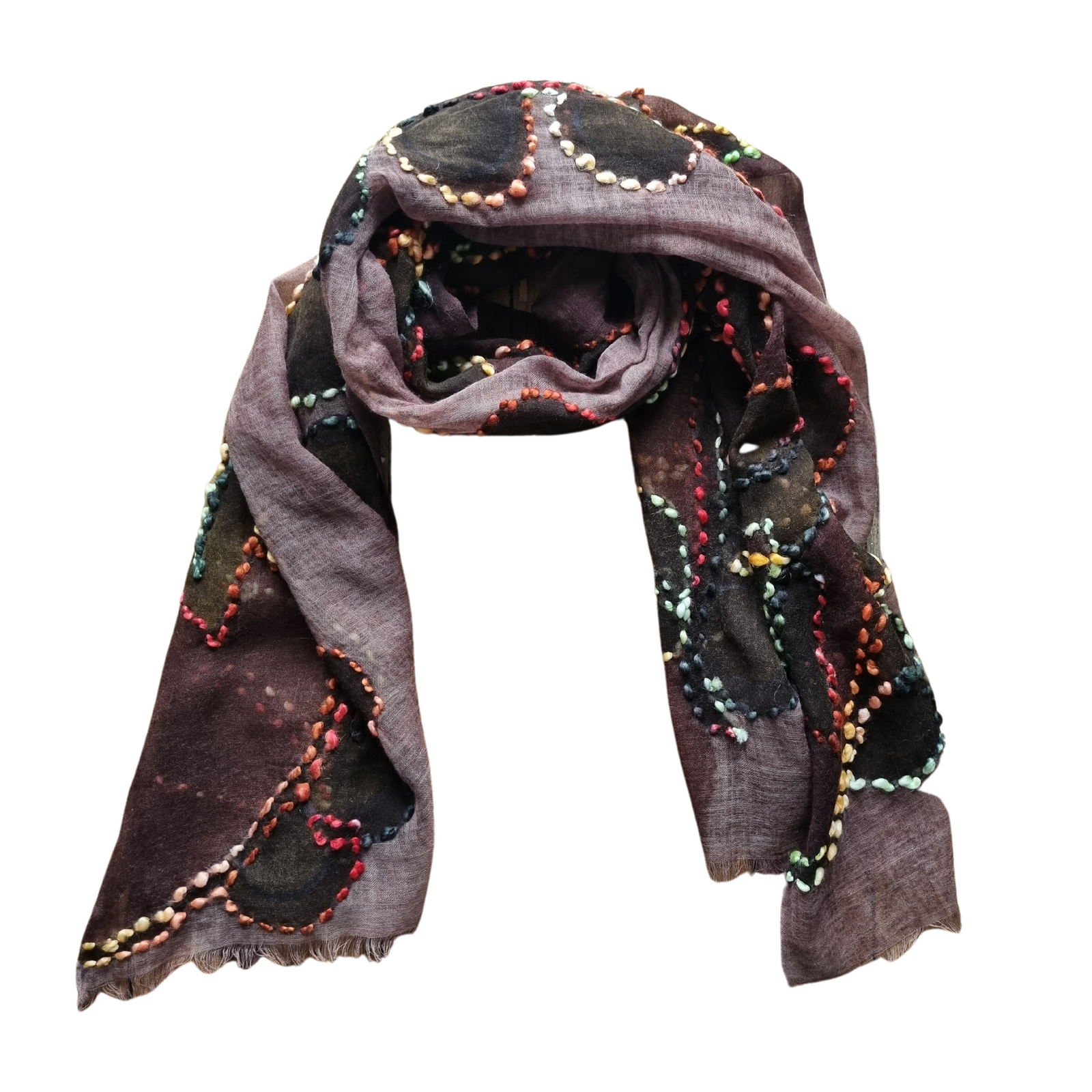 2023 Pure Wool Winter Scarf Brown AI4619