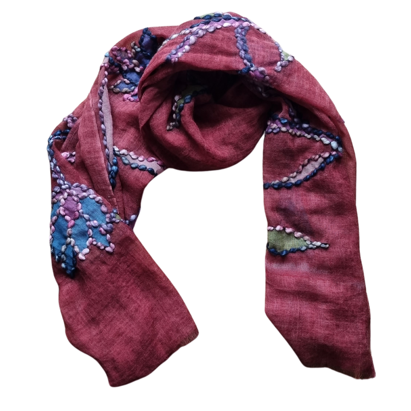 Clearance 2023 Pure Wool Winter Scarf Burgundy AI6701