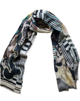 Clearance 2023 Pure Wool Winter Scarf Beige Black AI6702