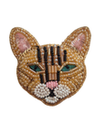 Beaded Brooch Cat B42405