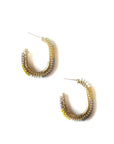 Clearance Cindy Gold Hoop Beaded Earring Yellow