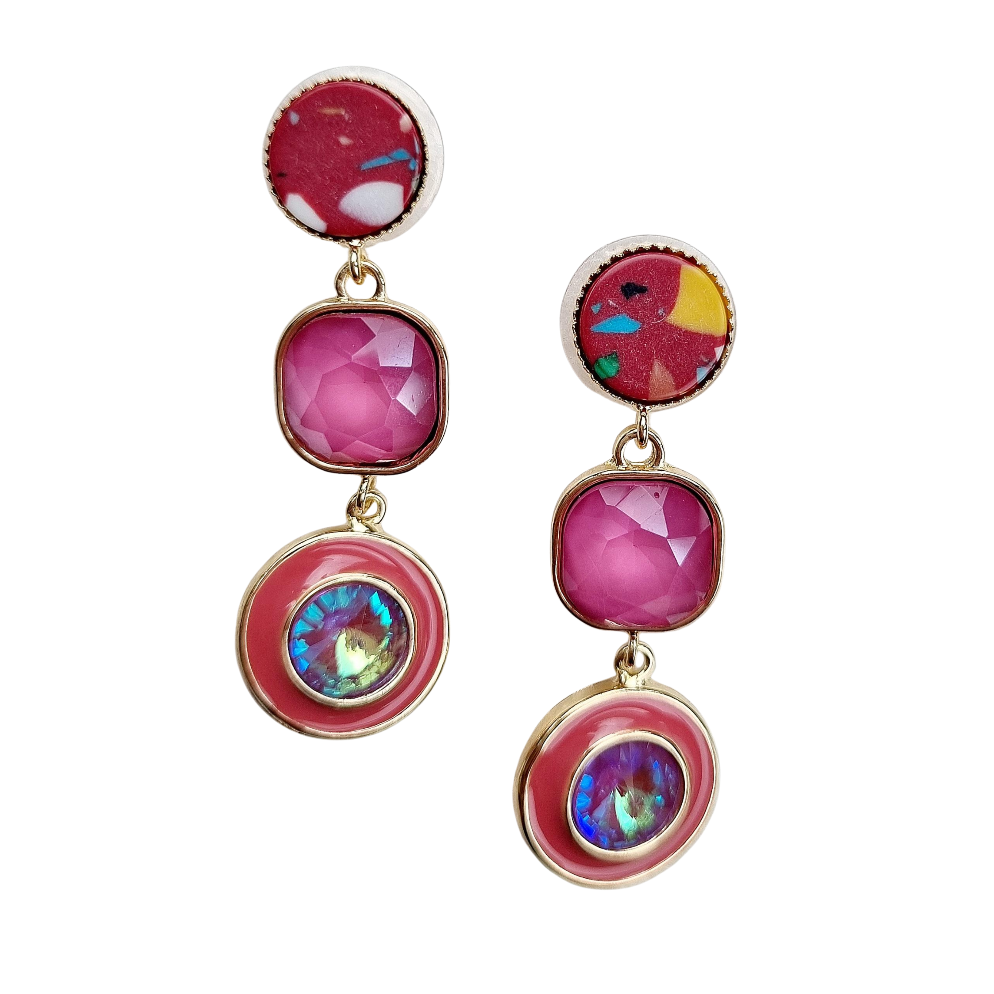 Kirsten Gem Earring Pink