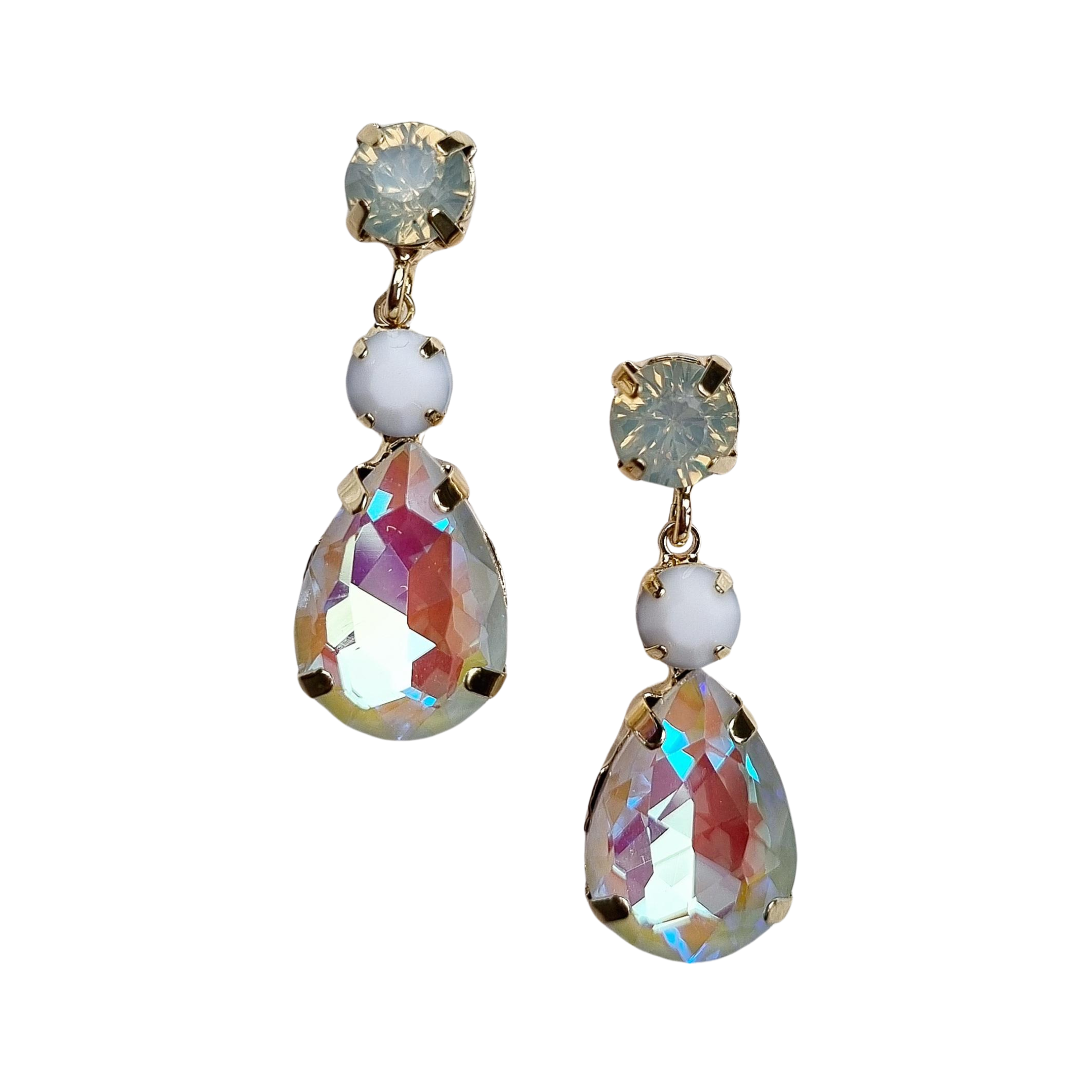 Jenna Gem Earring White