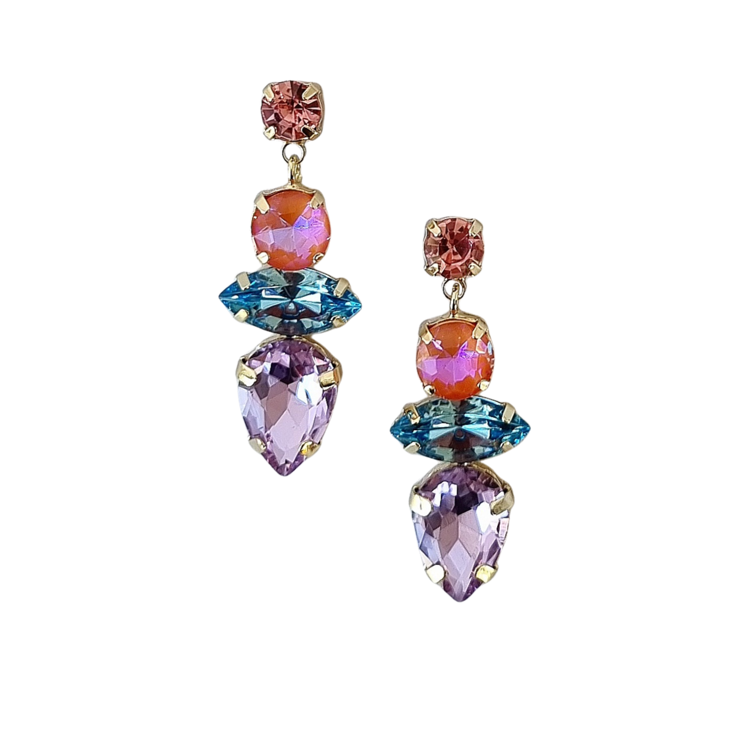 Kiara Gem Earring C Purple