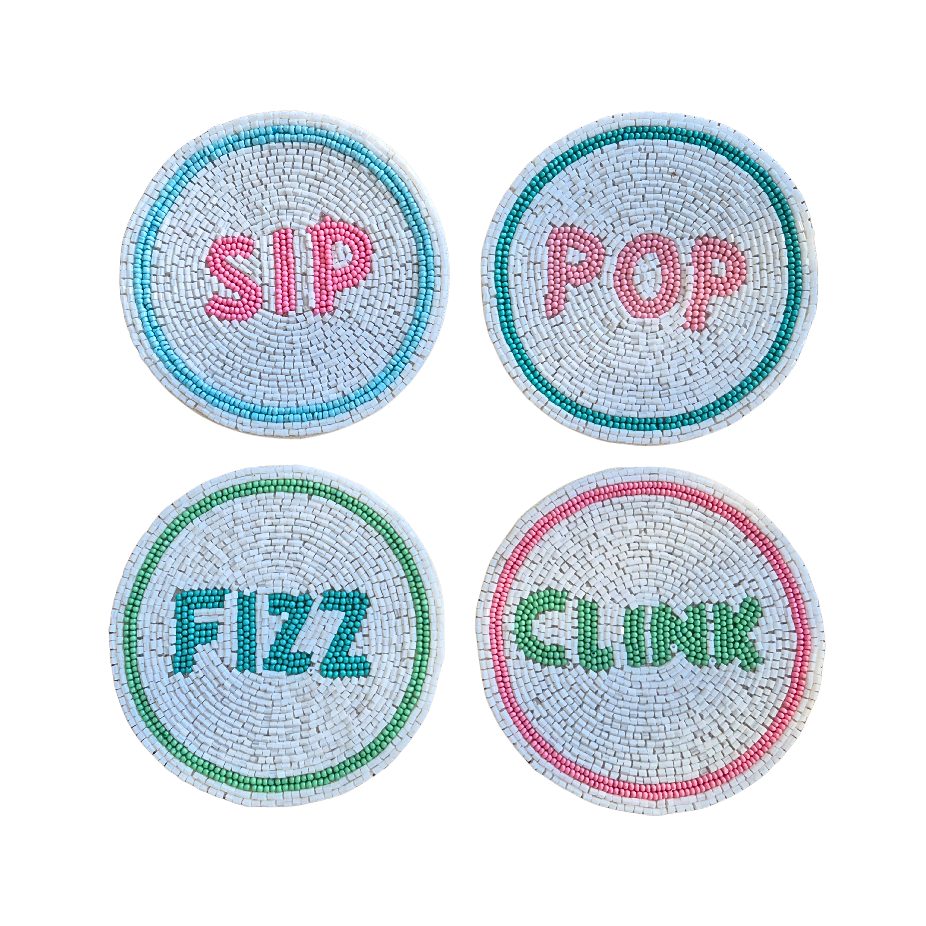 Beaded Coaster Set of 4 C18