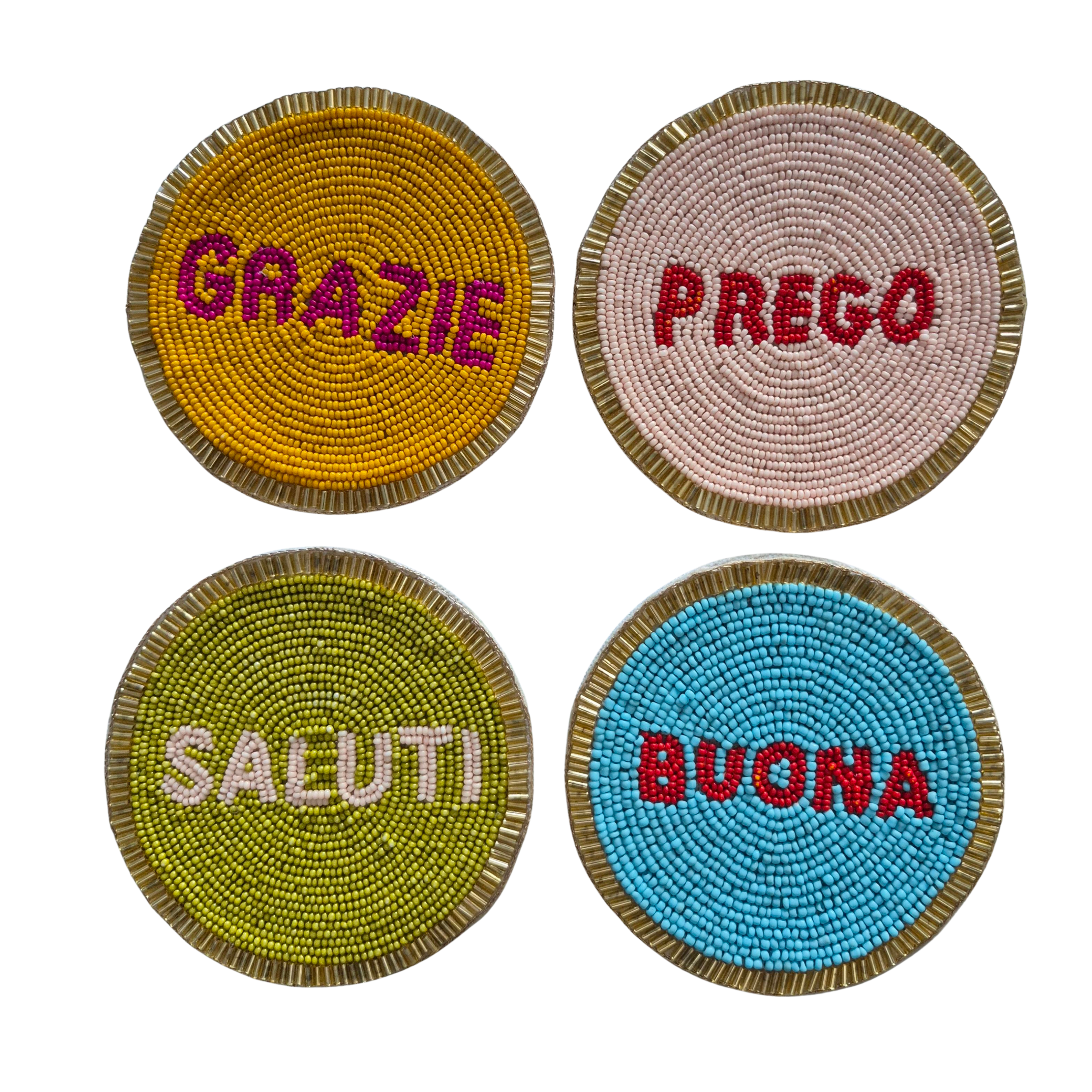 Beaded Coaster Set of 4 CK3