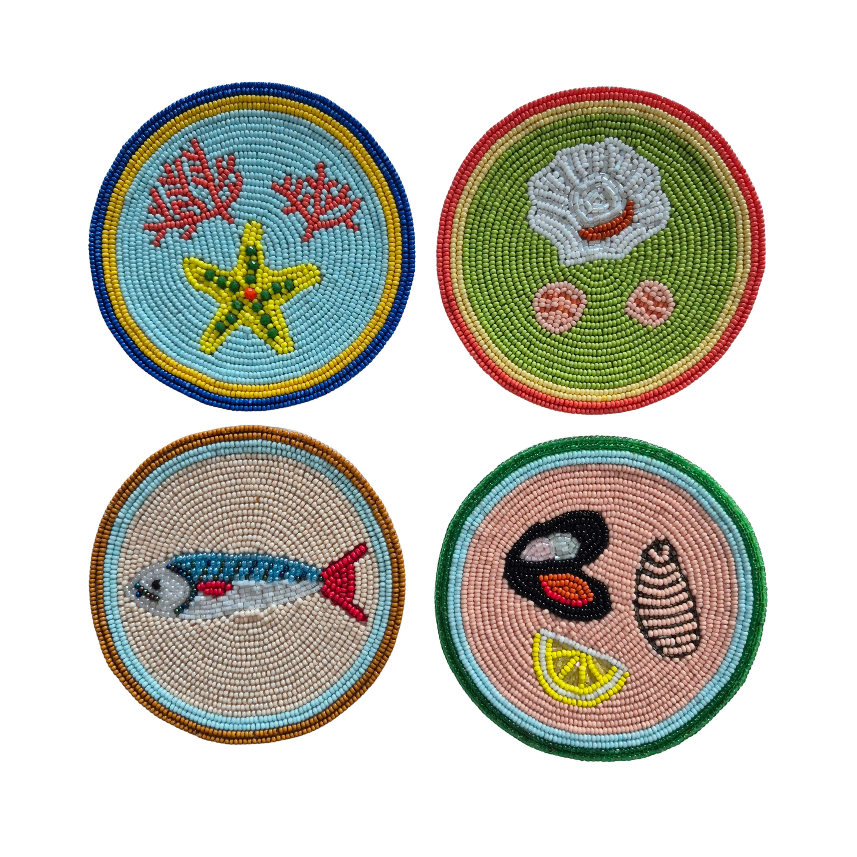 Beaded Coaster Set of 4 CK5