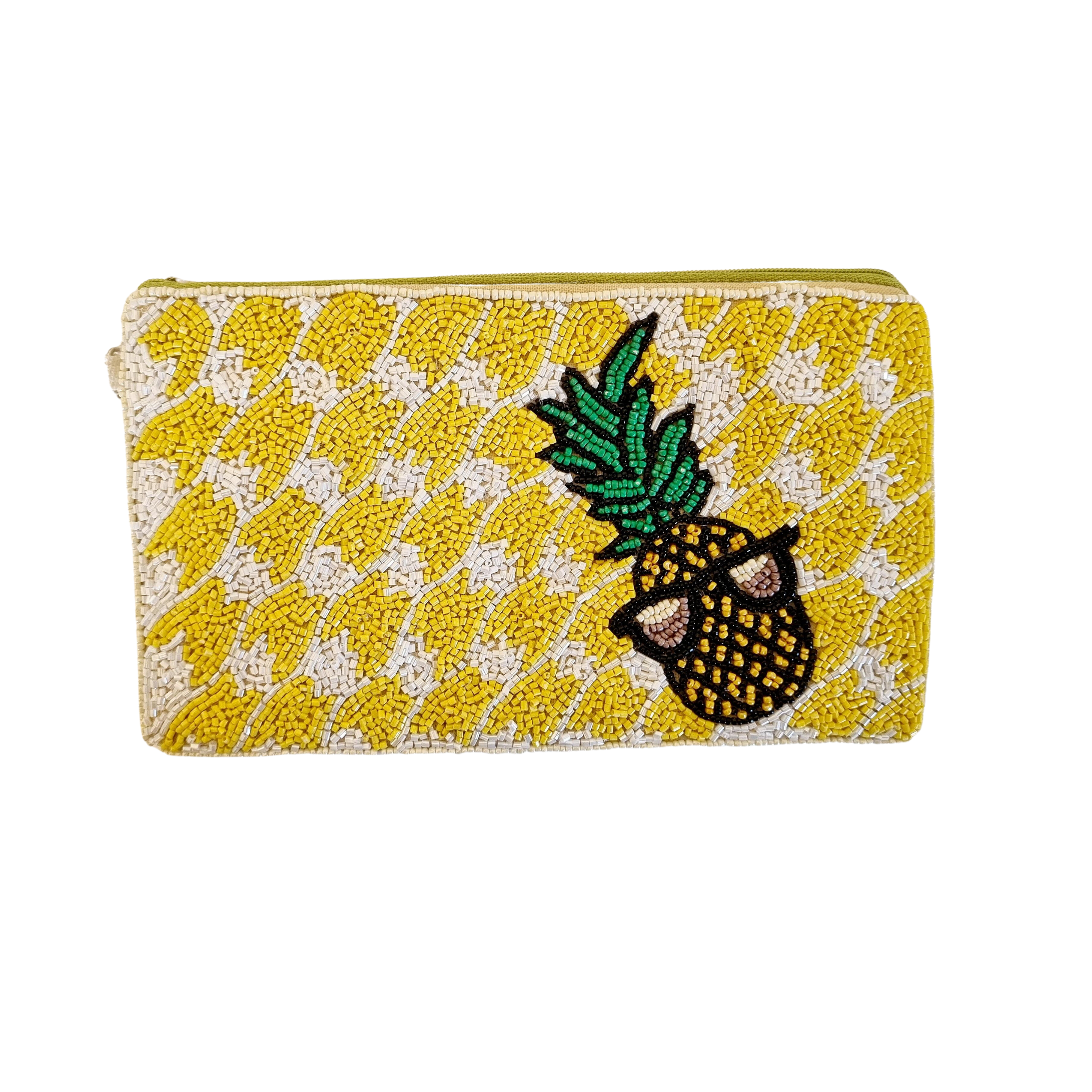 Pineapple Beaded Pouch EX016a