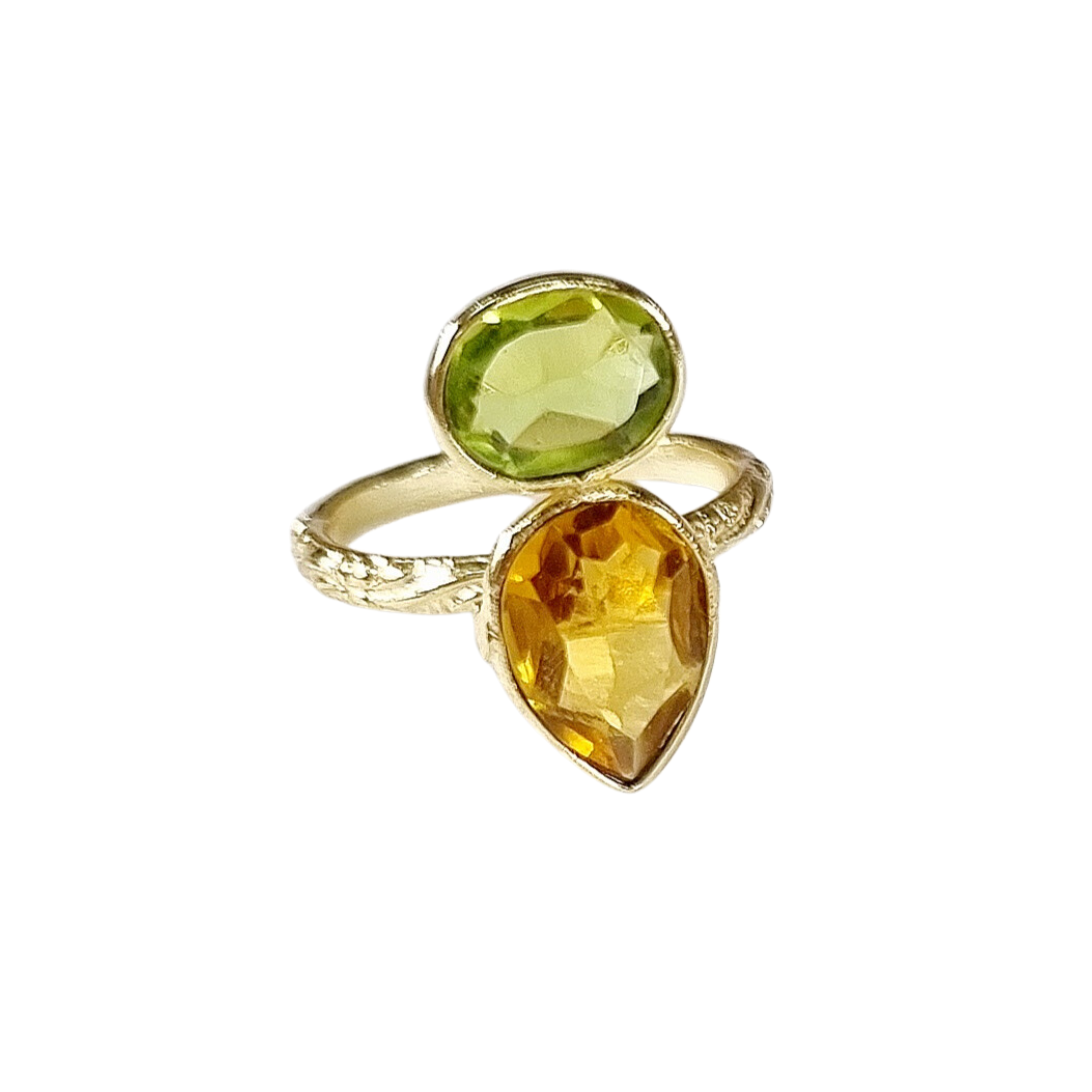 Aurora Gem Ring Yellow Green