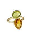 Aurora Gem Ring Yellow Green