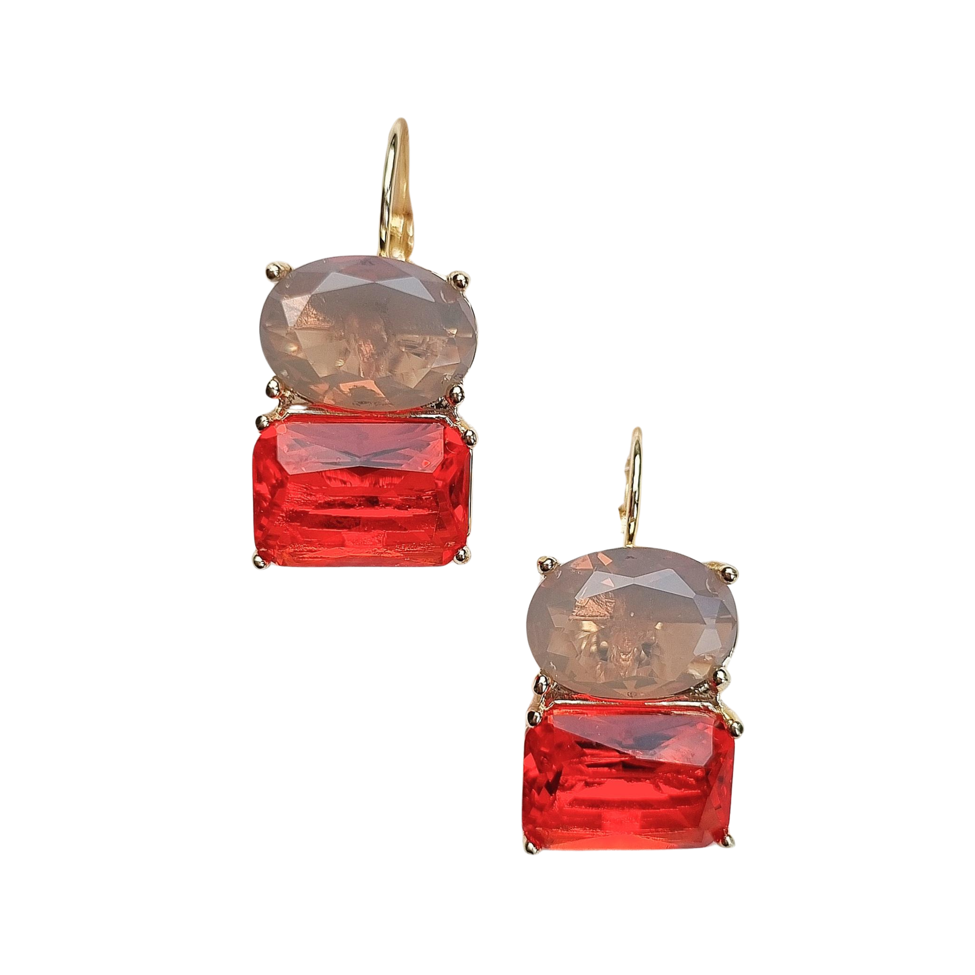 Divinity Gem Earring Red