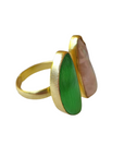 Athenia Natural Stone Ring Green