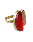 Athenia Natural Stone Ring Orange