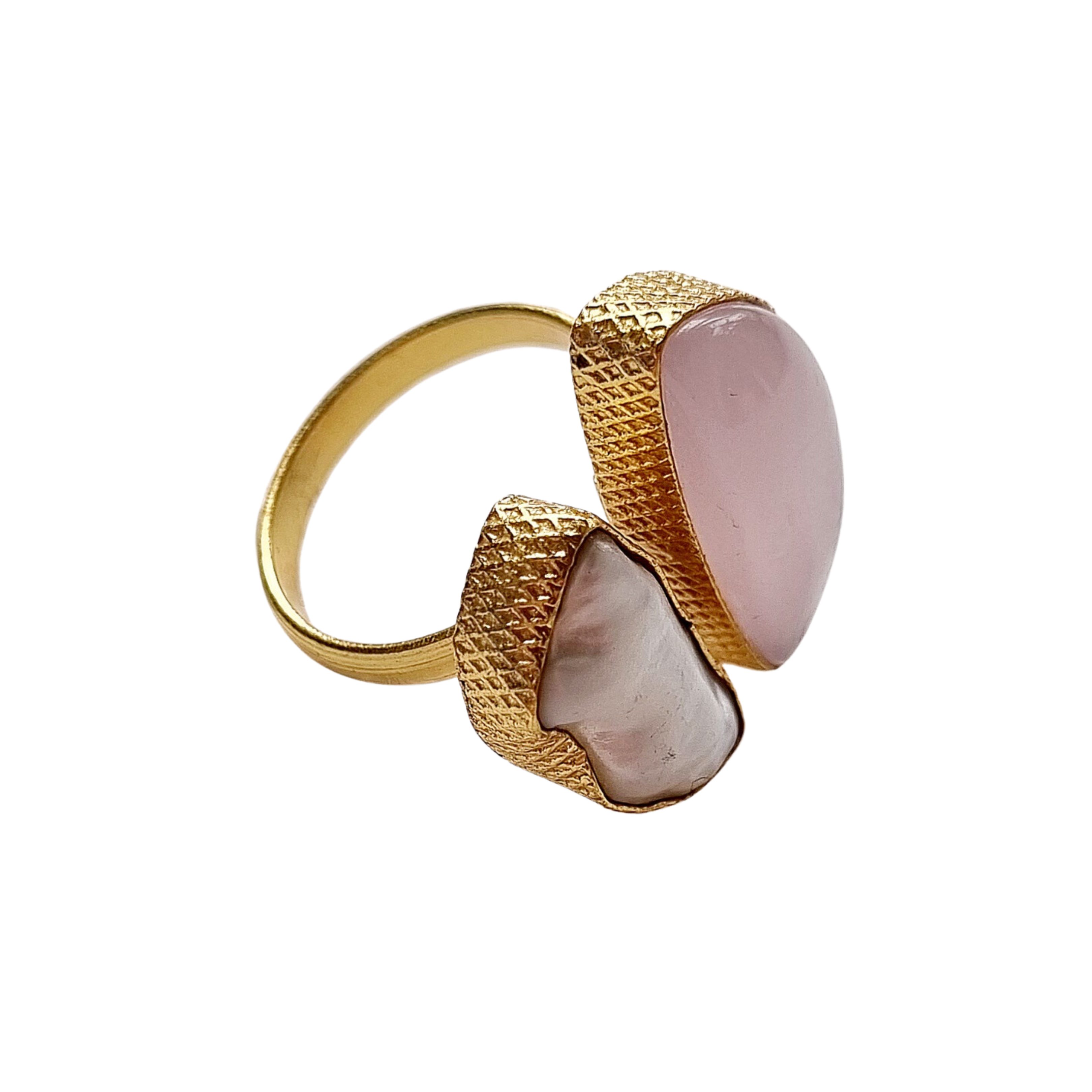 Athenia Natural Stone Ring Soft Pink