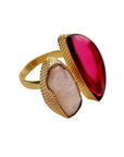 Athenia Natural Stone Ring Pink