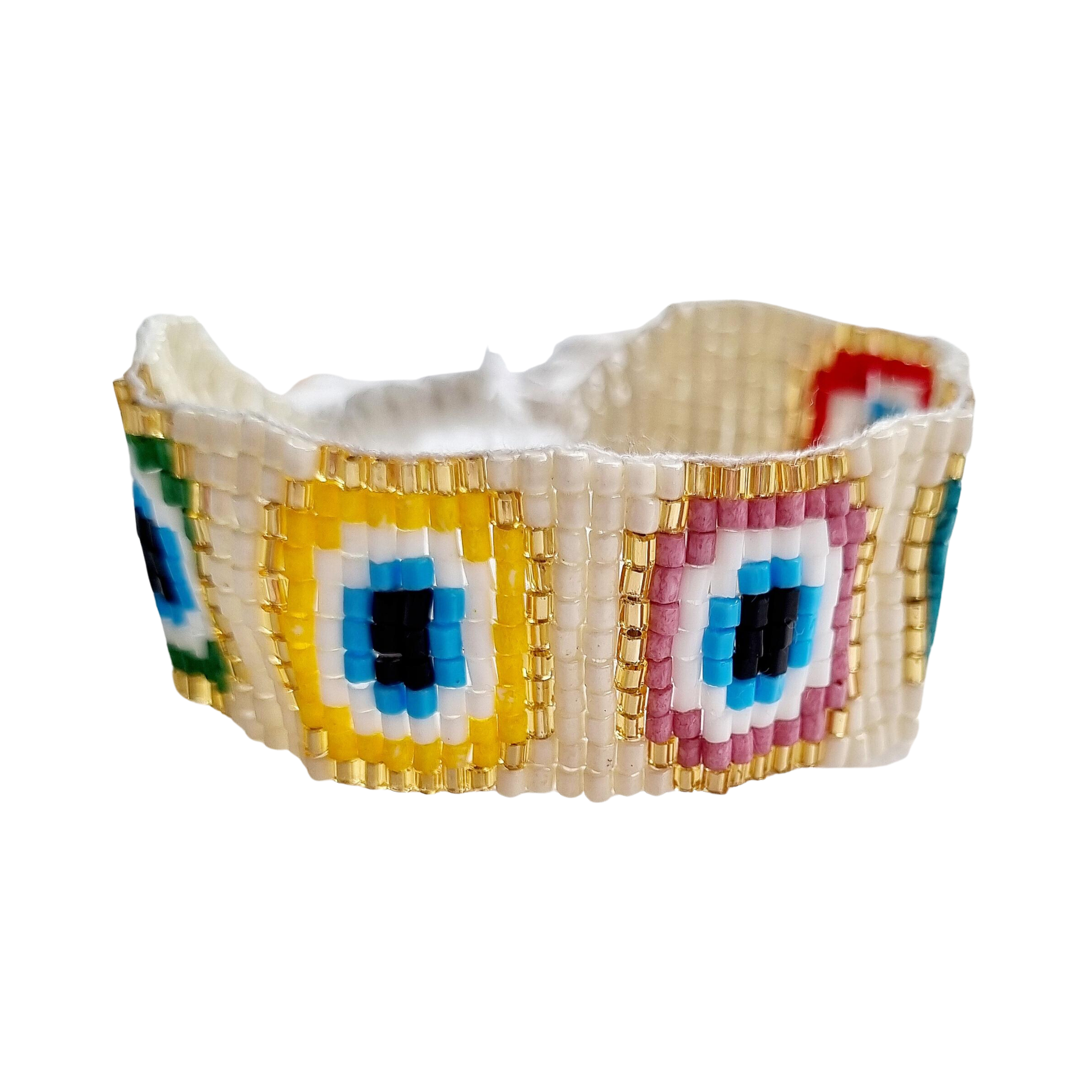 Orina Woven Beaded Evil Eye Bracelet